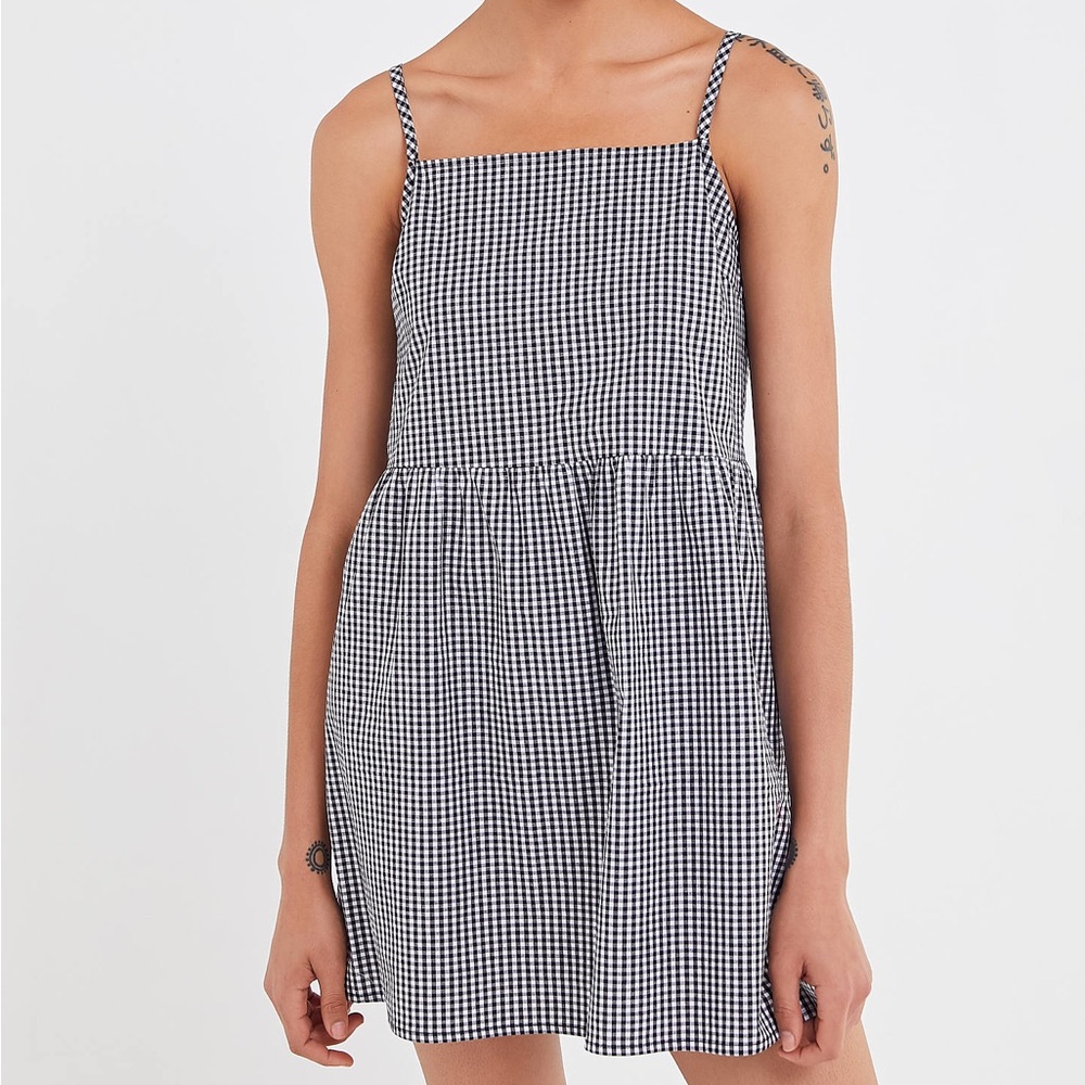 Urban Renewal Black and White Checkered Mini Dress